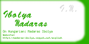 ibolya madaras business card